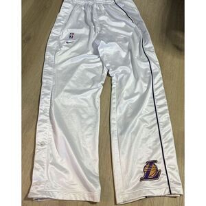 Vintage Adidas Los Angeles Lakers Snap Off Warm Up Sweatpants‎ Men's L RARE Y2K